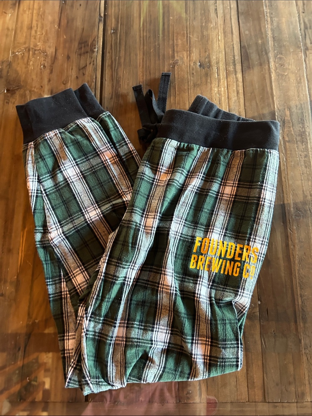 boxercraft Green Black Plaid Lounge Pajama Pants with Yellow Logo